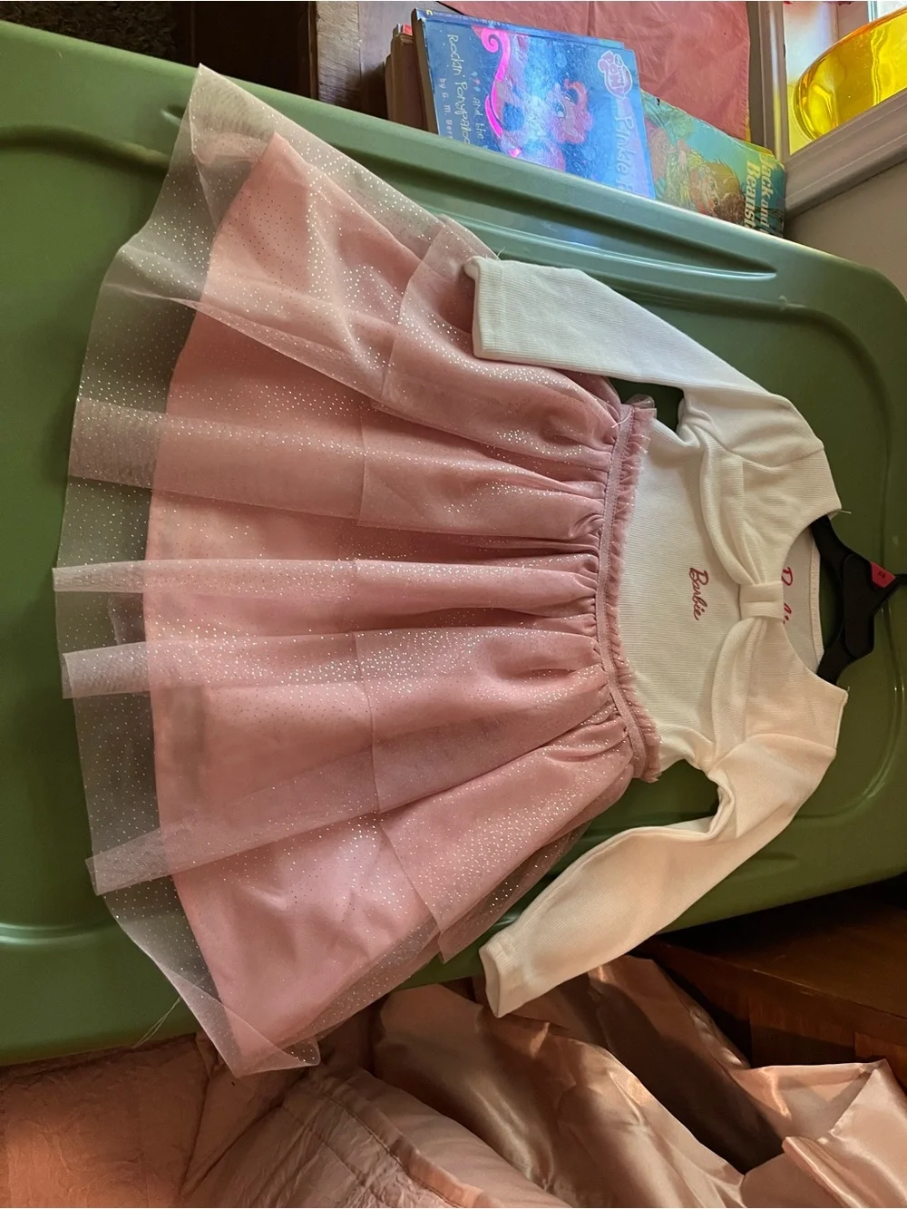 Barbie Pink Glitter Tulle Party Dress for Kids